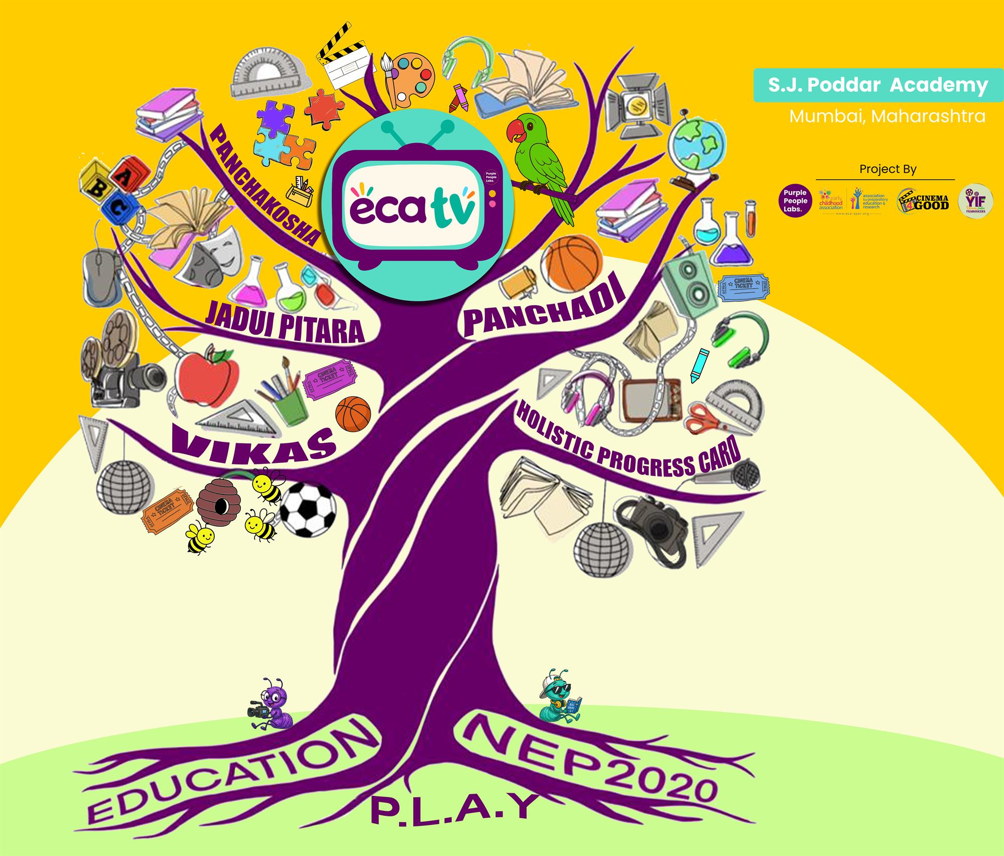The ECA TV tree: stories, play and learning, rooted in education.
